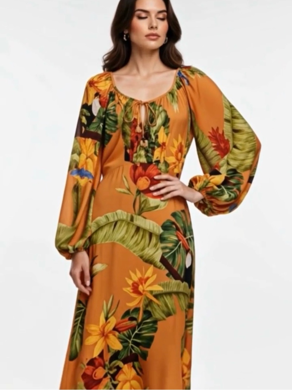 Farm Rio "Tropical Desire Midi Dress" 🆕